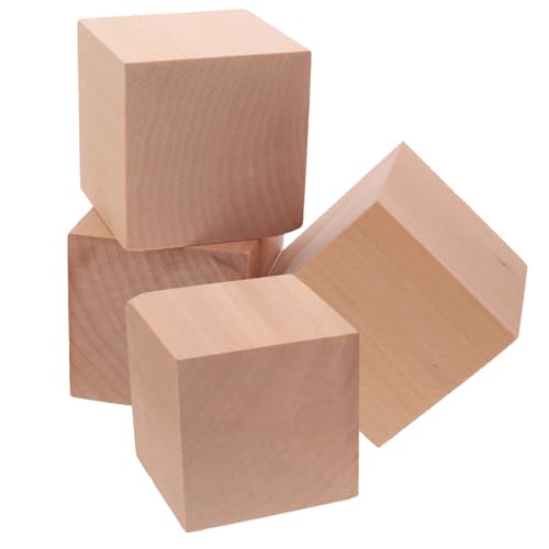 Anneome 4 Stck Unbehandelte Holzklötze Quadratische Blanko holzbausteine Naturbelassen für DIY Bastelprojekte Kinderhandwerk und Dekoration Anneome 4 Stck Unbehandelte Holzklötze Quadratische Blanko holzbausteine Naturbelassen für DIY Bastelprojekte Kinderhandwerk und Dekoration von Anneome