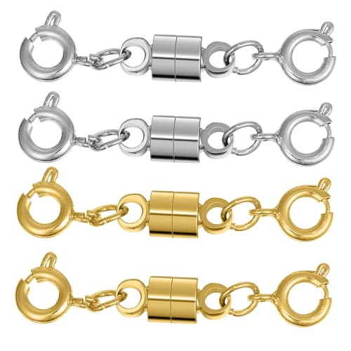 Anneome 4 Stück Armband-halsketten-verbindung Mit Magnetverschluss Schmuck Stecker Magnetverschlüsse Für Halsketten Schnallenverschlüsse Magnetischer Schmuckverschluss Kupfer von Anneome