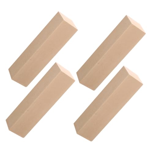 Anneome 4 Stück Basswood Schnitzholz Unbehandelte Holzblöcke für DIY Projekte Schnitzen Modellbau Basteln Naturholz für Kreative Holzarbeiten von Anneome