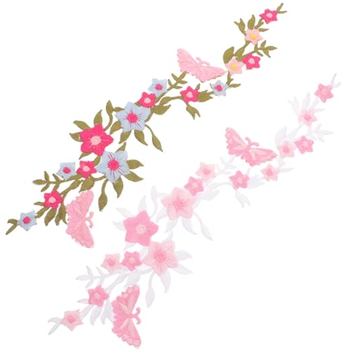 Anneome 4 Stück Blumen Aufnäher für Kleidung Bügelbare Stickapplikationen für Jeansjacken Dekorative Patches für Shirts und Hosen Rosa Anneome 4 Stück Blumen Aufnäher für Kleidung Bügelbare Stickapplikationen für Jeansjacken Dekorative Patches für Shirts und Hosen Rosa von Anneome