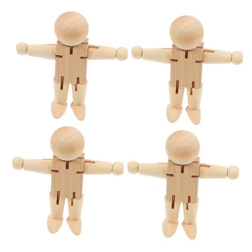 Anneome 4 Stück DIY Holzroboter Figuren Unbemalte Holzpuppen für Bastelprojekte Natürliche Holzfiguren für Kreative Gestaltungen als oder Dekorationen Anneome 4 Stück DIY Holzroboter Figuren Unbemalte Holzpuppen für Bastelprojekte Natürliche Holzfiguren für Kreative Gestaltungen als oder Dekorationen von Anneome