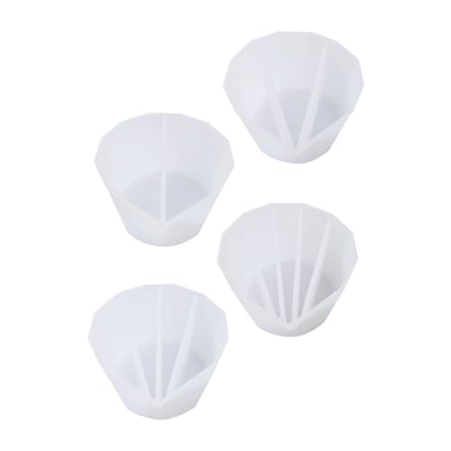 Anneome 4 Stück Silikonbecher Farbmischhalter Antihaft Pigment Aufbewahrungsbecher für Selbstgemacht Epoxidharz Flexibles Bastelzubehör 4 Farben für Zuhause und Schule von Anneome