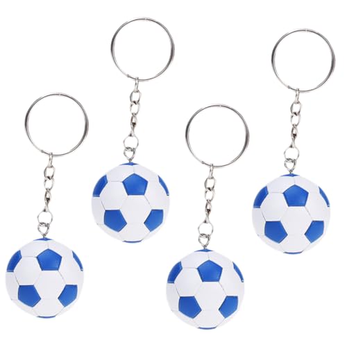 Anneome 4 Stück Teiliges Fußball Schlüsselanhänger Detailgetreuer Sports Charm Schlüsselring Klassisch als für Fußballfans und Erwachsene Vielseitig als Schlüssel Taschenanhänger Geeignet von Anneome