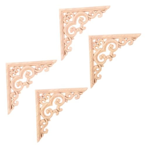 Anneome 4 Stück Teiliges Holzapplikationen Solide Geschnitzte Möbelverzierung Unbemalte Holzornamente im Chinesisch tibetisch europäischen Stil Leichte Möbeldekoration für Türen und Anneome 4 Stück Teiliges Holzapplikationen Solide Geschnitzte Möbelverzierung Unbemalte Holzornamente im Chinesisch tibetisch europäischen Stil Leichte Möbeldekoration für Türen und von Anneome