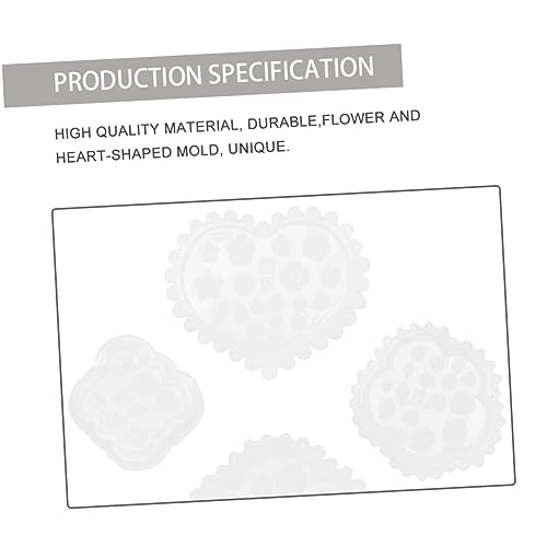 Anneome 4 Stück Teiliges Silikon Diy Gießform für Nagelkunst Kristall Epoxidharz Mould für Nagelsalon Kreative Silikonform für Blumen und Herzdesigns für Zuhause und Diy von Anneome