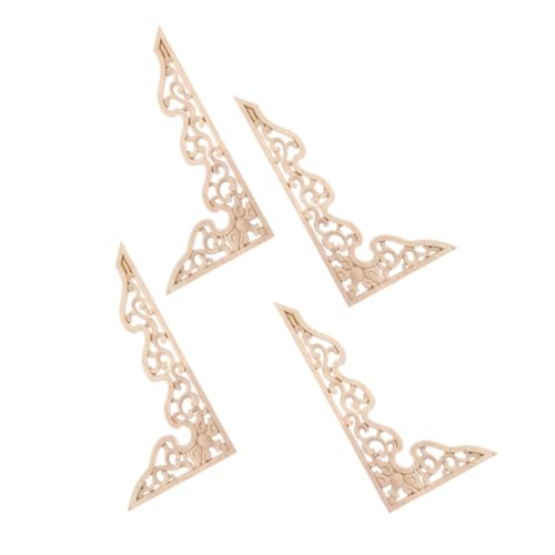 Anneome 4 Stück Unlackierte Holzschnitzerei Eckapplikationen Filigrane Holzornamente für Möbel DIY Möbeldekoration Langlebige Holzecken für Türen Schränke Wände Betten Anneome 4 Stück Unlackierte Holzschnitzerei Eckapplikationen Filigrane Holzornamente für Möbel DIY Möbeldekoration Langlebige Holzecken für Türen Schränke Wände Betten von Anneome