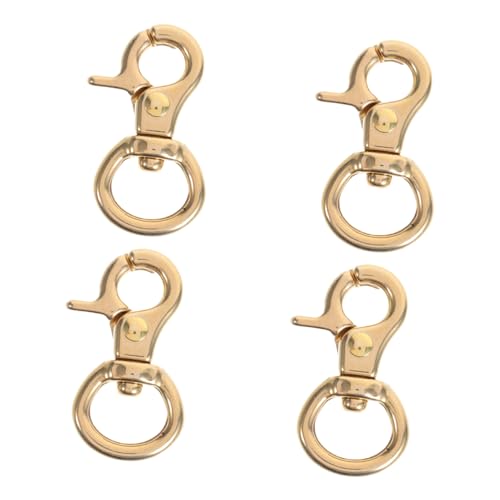 Anneome 4 Stücke Teiliges Drehbare Messing-lobster-verschlüsse mit Federhaken Langlebige Schlüsselanhänger Karabiner für DIY Schmuck Taschen Lederwaren Japanisches Design mit Praktischem von Anneome