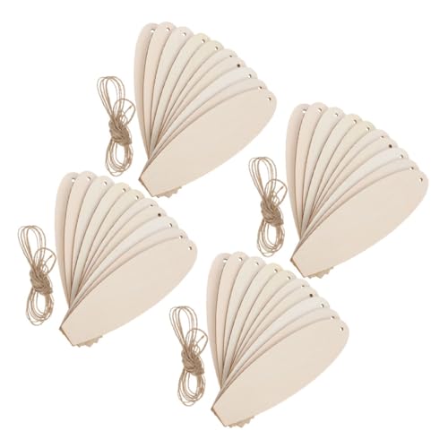 Anneome 40 Stück Handgefertigte Holzchip -dekoration Basteln Mit -holzfarben Unvollendete Holz -surfbretter Bastelholz -surfbretter Diy -holz -surfbretter Holzspäne Beige von Anneome