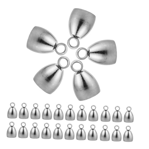 Anneome 40 Stück Metall Kordelenden Oval Knot Covers für Schmuckherstellung DIY Armband Halskette Anhänger Zubehör Langlebig Robust Anneome 40 Stück Metall Kordelenden Oval Knot Covers für Schmuckherstellung DIY Armband Halskette Anhänger Zubehör Langlebig Robust von Anneome