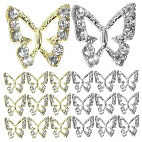 Anneome 40 Stück Schmetterling Nagel Charms aus Langlebiger Legierung mit Funkelnden Strasssteinen Vielseitige Nail Art Accessoires für DIY Maniküre und Professionelle Nagelgestaltung Anneome 40 Stück Schmetterling Nagel Charms aus Langlebiger Legierung mit Funkelnden Strasssteinen Vielseitige Nail Art Accessoires für DIY Maniküre und Professionelle Nagelgestaltung von Anneome