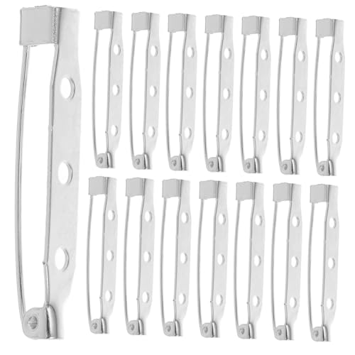 Anneome 40 Stück Teiliges Brooch Pin Back aus Metall Sicherheitsnadeln Langlebig und Vielseitig für DIY Broschen Schmuckclips und Kleidung Geeignet für Partys Hochzeiten und Geburtstage von Anneome