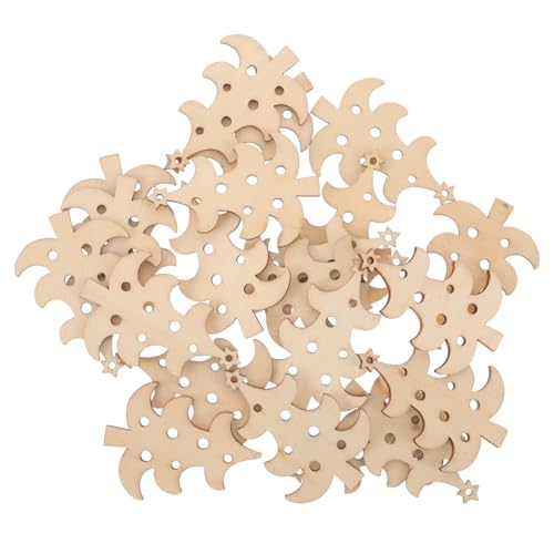 Anneome 40 Stück Teiliges Weihnachtsbaum-holzanhänger Unvollendete DIY Holzfiguren Zum Bemalen Glatte Oberfläche Vielseitig Für Festliche Dekorationen Und Bastelprojekte von Anneome