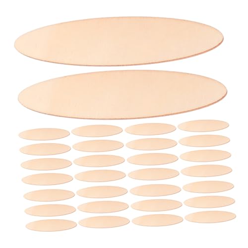 Anneome 40 Stück Unbehandelte Holz-ovale zum Basteln Holzscheiben Oval Unlackiert DIY Holzstücke für Malen Kreative Kunstprojekte Lehrmaterial von Anneome