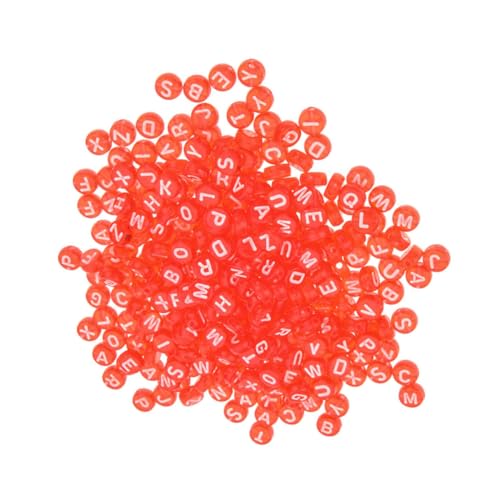 Anneome 400 Stück Perlen Zahlenperlen Rote Acryl-buchstabenperlen für Die Schmuckherstellung Dekoration Anneome 400 Stück Perlen Zahlenperlen Rote Acryl-buchstabenperlen für Die Schmuckherstellung Dekoration von Anneome