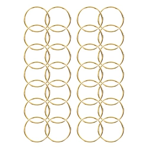 Anneome 400 Stück Offener Ring Schlüsselanhänger Mit Perlen Einziehbarer Schlüsselanhänger Flache Schlüsselclips Schlüsselanhängerverschluss Goldene Schlüsselringe Ketten von Anneome