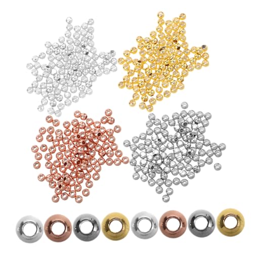 Anneome 400 Stück Runde Metall Abstandshalter Perlen Mix Gold Weißgold Roségold Silber Glatte DIY Schmuck Bastelperlen für Armband Halskette Herstellung Anneome 400 Stück Runde Metall Abstandshalter Perlen Mix Gold Weißgold Roségold Silber Glatte DIY Schmuck Bastelperlen für Armband Halskette Herstellung von Anneome