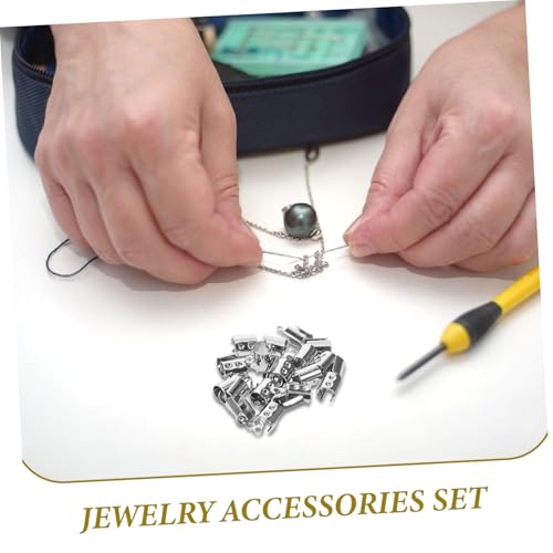 Anneome 400 Stück Teiliges Schmuckverschluss Quetschperlen Endkappen für Armband und Vielseitige DIY Schmuckherstellung Robustes Metallzubehör für und Schnurarmbänder von Anneome