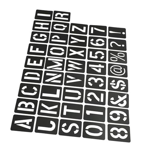 Anneome 41 Stück Teiliges Stencils For Painting mit Buchstaben Zahlen und Symbolen Wiederverwendbare Leichte DIY Malvorlagen für Scrapbooking Wandgestaltung Geschenkdekoration und von Anneome
