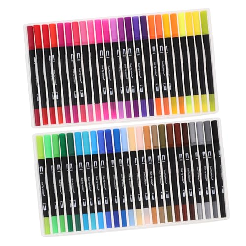 Anneome 48 Stück Dual Tipp Marker Wasserfeste Filzstifte für Erwachsene zum Ausmalen Skizzieren und Doodlen Lange Haltbarkeit Farbenfrohe Auswahl Anneome 48 Stück Dual Tipp Marker Wasserfeste Filzstifte für Erwachsene zum Ausmalen Skizzieren und Doodlen Lange Haltbarkeit Farbenfrohe Auswahl von Anneome