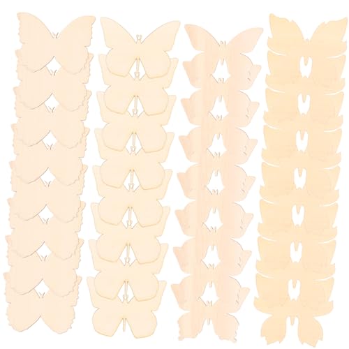 Anneome 48 Stück Teiliges Holzschmetterlinge zum Bemalen Natürliche Holzteile für DIY Basteln Kreative Holzdeko für Partys und Heimdekoration Einfache Leere Schmetterlingsformen für Anneome 48 Stück Teiliges Holzschmetterlinge zum Bemalen Natürliche Holzteile für DIY Basteln Kreative Holzdeko für Partys und Heimdekoration Einfache Leere Schmetterlingsformen für von Anneome