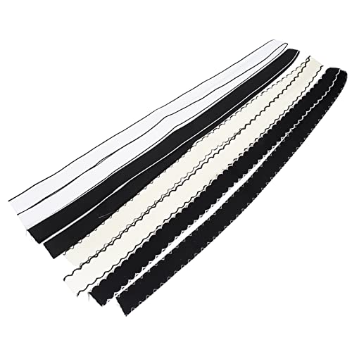 Anneome 4Rollen DIY Haarschmuck Bänder Schwarze und Weiße Baumwollbänder für Handwerk pro für Haarclips Kleidung und Projekte Langlebig und Einfach von Anneome