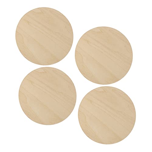 Anneome 4Stücke Holzrunden Für DIY Basteln Runde Holzscheiben Dicke Hochwertigem Holz Für Projekte Und Dekorationen von Anneome