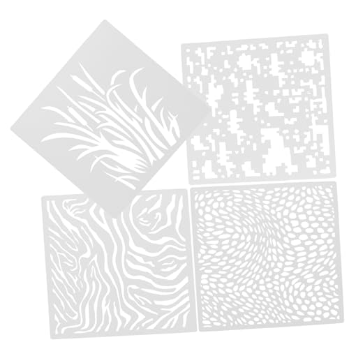 Anneome 4Stücke Malvorlagen Multifunktions Wand Sprühfarben Vorlagen Pet für DIY Projekte Wanddekorationen Wiederverwendbar für Erwachsene von Anneome