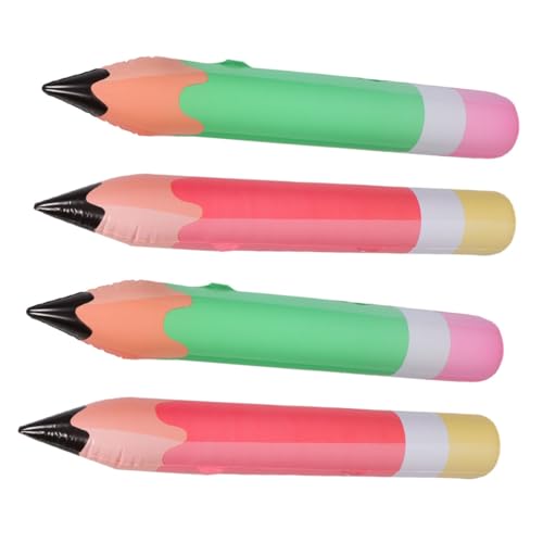 Anneome 4stücke Aufblasbarer Bleistift Aus Pvc Für Schulanfang Und Partydekoration Einfach Aufzublasen Und Aufzuhängen Langlebig Und Sicher von Anneome
