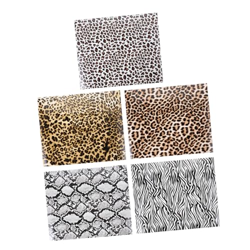 Anneome 5 Blätter Leopardmuster Wärmeübertragungsfolie Waschbar Langlebig und Farbecht für T Shirts Schuhe Taschen und Mehr Diy Projekte und Textilgestaltung von Anneome