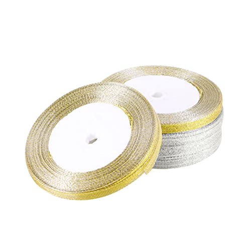 Anneome 5 Rollen 25 verpackung Band Schleife Bänder zum Verpacken Band zum Verpacken dünn party decoration party dekoration glitzerndes Geschenkband Metallbänder selber machen von Anneome