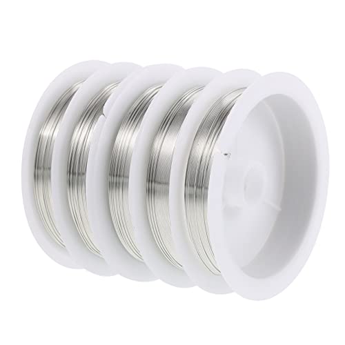 Anneome 5 Rollen Kupferdraht für Diy Bastelprojekte pro Rolle für Schmuckherstellung Modellierung und Kreative Kunstwerke Silberner Basteldraht für Schmuck und Dekoration Anneome 5 Rollen Kupferdraht für Diy Bastelprojekte pro Rolle für Schmuckherstellung Modellierung und Kreative Kunstwerke Silberner Basteldraht für Schmuck und Dekoration von Anneome
