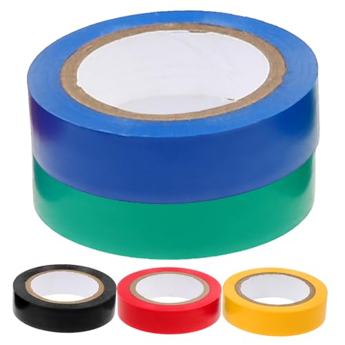 Anneome 5 Rollen Wasserdichtes Isolierband Ziehen Um Zweck Farbig Blau Weiß Aus -klebeband Streifen Gaffers Tape Farbiges Klebeband Multi Klebeband Hochtemperatur-elektroband Drahtband Pvc von Anneome