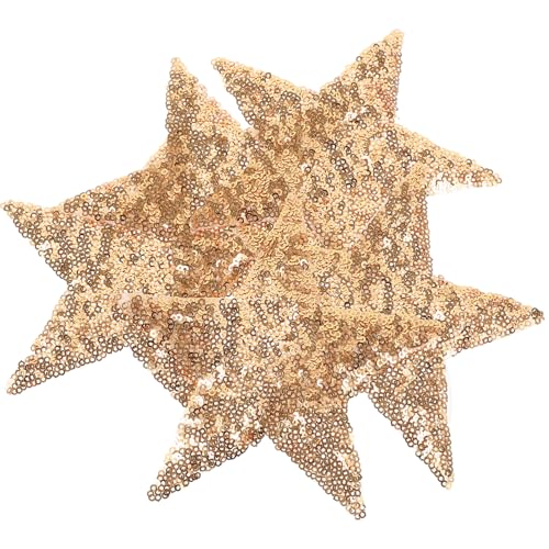 Anneome 5 Stück Dekorative Stern Patches Pack Glitzer Applikationen zum Aufbügeln für Kleidung Taschen Hüte Jeans und Jacken Hochwertige Handarbeit und Langlebig von Anneome