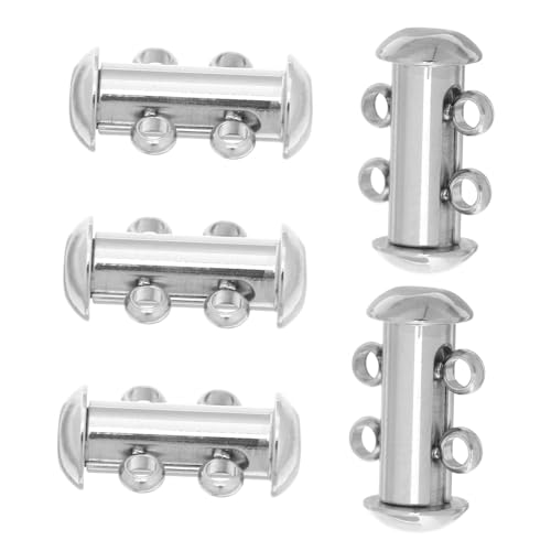 Anneome 5 Stück Edelstahl Doppelreihen Verschluss für Halsketten und Armbänder Robuster Schmuckverbinder für Mehrlagige Ketten Sicherer DIY Schmuckverschluss für Alltag und Besondere Anneome 5 Stück Edelstahl Doppelreihen Verschluss für Halsketten und Armbänder Robuster Schmuckverbinder für Mehrlagige Ketten Sicherer DIY Schmuckverschluss für Alltag und Besondere von Anneome
