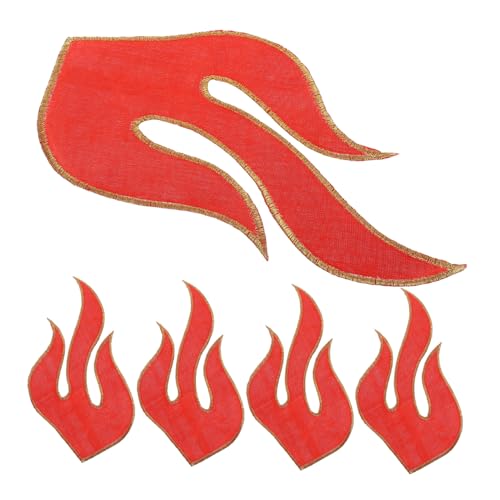Anneome 5 Stück Feuer Flame Aufnäher zum Aufbügeln Dekorative Gestickte Applikationen für Kleidung Taschen und Hüte Diy Bügelflicken für Kreative Projekte von Anneome