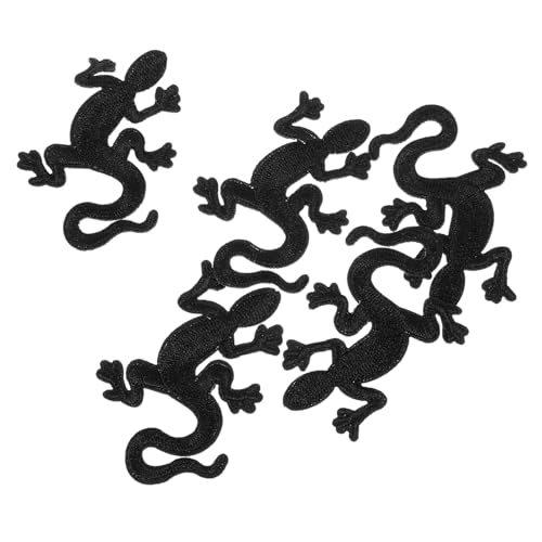 Anneome 5 Stück Gecko Aufnäher Bügelpatches mit Reptilienmuster Gestickt zum Dekorieren und Ausbessern von Kleidung und Anneome 5 Stück Gecko Aufnäher Bügelpatches mit Reptilienmuster Gestickt zum Dekorieren und Ausbessern von Kleidung und von Anneome
