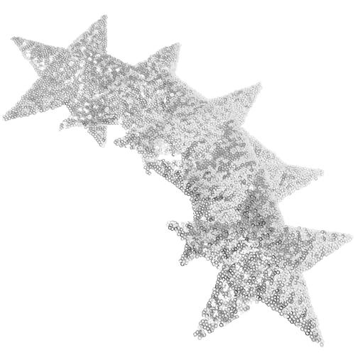Anneome 5 Stück Glitzer Stern Aufbügel Patches Kleine Reparatur Patches für Kleidung Taschen und Diy Strass Applikationen für Kreative Dekoration von Anneome