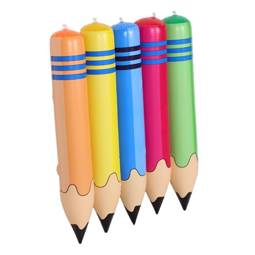 Anneome 5 Stück Großer Aufblasbarer Bleistift Teiliges PVC Riesig Leicht Tragbar Spaß Sport Kindergarten Lernhilfe für Schulveranstaltungen Party Dekoration Anneome 5 Stück Großer Aufblasbarer Bleistift Teiliges PVC Riesig Leicht Tragbar Spaß Sport Kindergarten Lernhilfe für Schulveranstaltungen Party Dekoration von Anneome