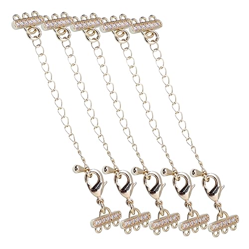 Anneome 5 Stück Halskette Kettenarmband Schlüssel Schließe perlenkette schmuckherstellung schmuck werkzeug Ketten zum Selbermachen von Schmuck Kettenverlängerung Kupfer Golden Anneome 5 Stück Halskette Kettenarmband Schlüssel Schließe perlenkette schmuckherstellung schmuck werkzeug Ketten zum Selbermachen von Schmuck Kettenverlängerung Kupfer Golden von Anneome