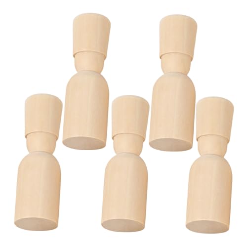 Anneome 5 Stück Holzklammerpuppen Unlackierte Holzfiguren für DIY Malerei und Bastelprojekte Kreative Holzspielzeuge Fantasie und Kreativität Anneome 5 Stück Holzklammerpuppen Unlackierte Holzfiguren für DIY Malerei und Bastelprojekte Kreative Holzspielzeuge Fantasie und Kreativität von Anneome