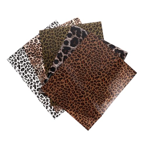 Anneome 5 Stück Leopardenmuster Heat Transfer Film Teiliges Hochwertigem PU für Diy Textilien Langlebig und Vielseitig Einsetzbar für Kleidung und Kreative Projekte von Anneome