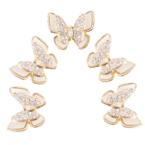 Anneome 5 Stück Teiliges Doppellagige Schmetterlings designs Goldfarbene Nail Art Charms für Mädchen DIY Maniküre Nagelschmuck Kreative Nageldekoration Ungiftig Geeignet für Nagelstudio Anneome 5 Stück Teiliges Doppellagige Schmetterlings designs Goldfarbene Nail Art Charms für Mädchen DIY Maniküre Nagelschmuck Kreative Nageldekoration Ungiftig Geeignet für Nagelstudio von Anneome