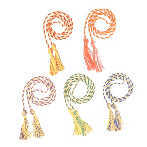 Anneome 5 Stück Teiliges Graduation Tassel Langlebige Abschlusskordeln mit Quasten in Gold Lila Blau Rot Grün und Orange Dekorative Bachelor Hut Anhänger für Schulabschlussfeier Anneome 5 Stück Teiliges Graduation Tassel Langlebige Abschlusskordeln mit Quasten in Gold Lila Blau Rot Grün und Orange Dekorative Bachelor Hut Anhänger für Schulabschlussfeier von Anneome