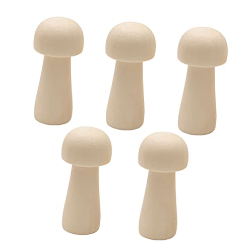 Anneome 5 Stück Teiliges Holz Pilzköpfen zum Bemalen DIY Graffiti Deko für Hochwertigem Holz für Kreative Bastelprojekte und Holzarbeiten Anneome 5 Stück Teiliges Holz Pilzköpfen zum Bemalen DIY Graffiti Deko für Hochwertigem Holz für Kreative Bastelprojekte und Holzarbeiten von Anneome