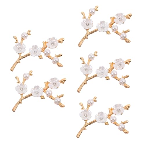 Anneome 5 Stück Teiliges Legierung Perlenblumenzweige DIY Schmuckzubehör Langlebig und Kreativ für Haarschmuck Damen Bastelprojekte Aststücke Dekorativ Anneome 5 Stück Teiliges Legierung Perlenblumenzweige DIY Schmuckzubehör Langlebig und Kreativ für Haarschmuck Damen Bastelprojekte Aststücke Dekorativ von Anneome