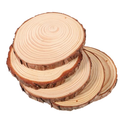 Anneome 5 Stück Teiliges Runde Holzscheiben Naturbelassene Baumscheiben mit Rinde Rustikale Holzscheiben für DIY Bastelprojekte Tischdekoration Untersetzer Anneome 5 Stück Teiliges Runde Holzscheiben Naturbelassene Baumscheiben mit Rinde Rustikale Holzscheiben für DIY Bastelprojekte Tischdekoration Untersetzer von Anneome