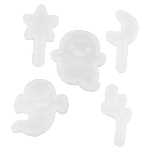 Anneome 5 Stück Teiliges Silikon Formen für Diy Sterne Epoxidharz Gießform für Halloween Kompatibel mit Verschiedenen Materialien Leicht zu Reinigen und Transportieren von Anneome
