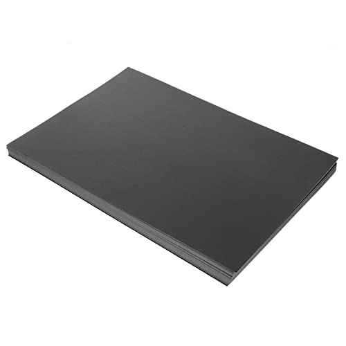 Anneome 50 Blatt Zeichenpapier kreativpapier karten kraftpapier spannbettlaken für Baupapier verschiedene Farben farbig Aktie Kunstdruckpapier zum Zeichnen und Malen Kunstmalpapier Black von Anneome