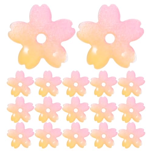 Anneome 50 Stück Blumen-Spacer-Perlenkappen, fünfblättrige Kirschblüten, Blumen-Charms, süße Pflanzenperlen-Endkappen für Frauen, DIY-Bastelarbeiten, Ohrringe, Schmuckherstellung von Anneome
