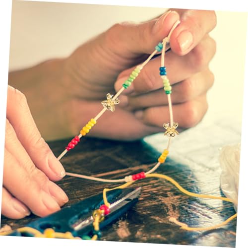 Anneome 50 Stück Doppelseitige Hohle Perlenkappen Spacer für Schmuckherstellung Vielseitige Endkappen für Armbänder Halsketten Ohrringe DIY Bastelzubehör von Anneome